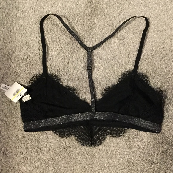 NWT Free People Swept Away Black Soft Bralette - Picture 7 of 7